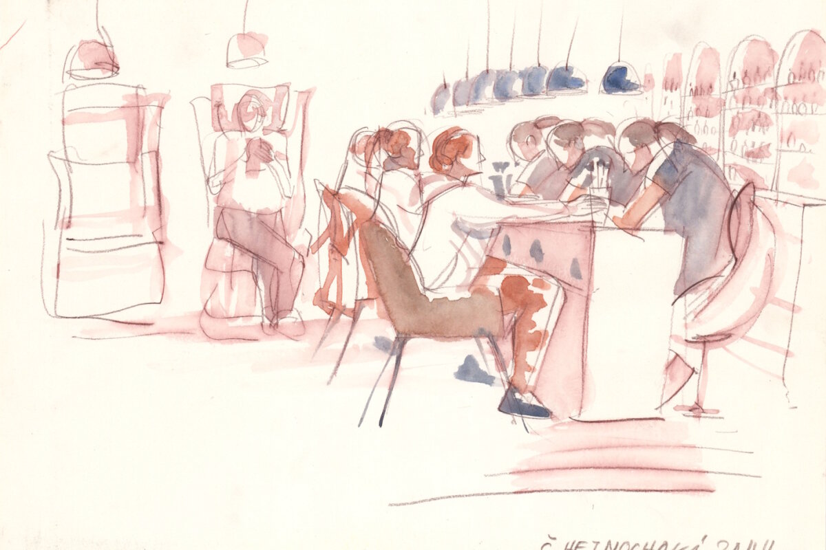 Plenérová kresba a malba oboru Ilustrace SŠUD s Jánem Lastomírskym